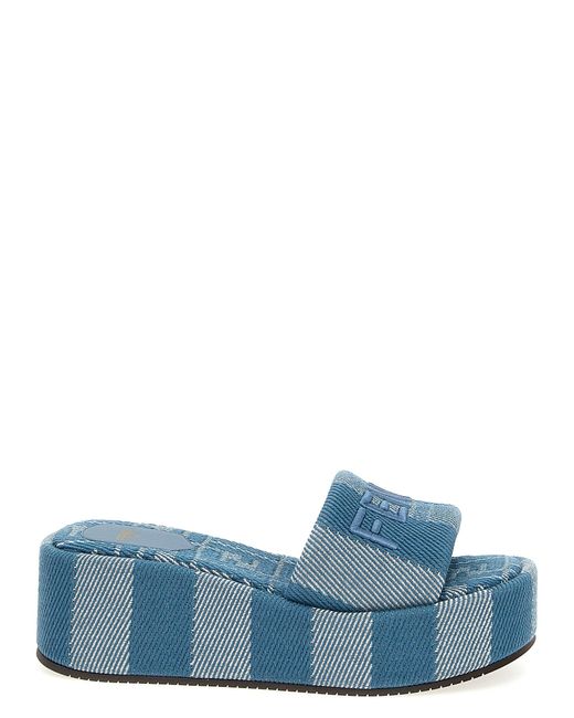 Fendi Blue Pantoletten " Sunshine"