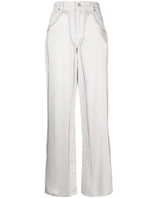 Blumarine White Panta Raso Ins.Denim