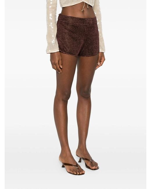 Oseree Brown Lumière Shimmer Shorts