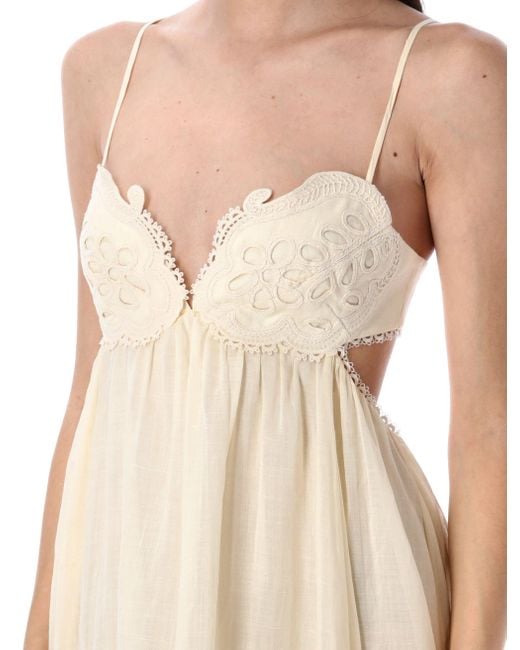 Zimmermann Natural Coco Embroidered Maxi Dress