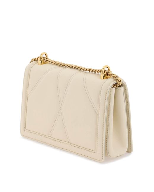 Dolce & Gabbana Natural Medium Devotion Bag In Quilted Nappa Leather
