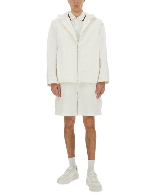 Gucci White Cotton "Web" Shorts for men