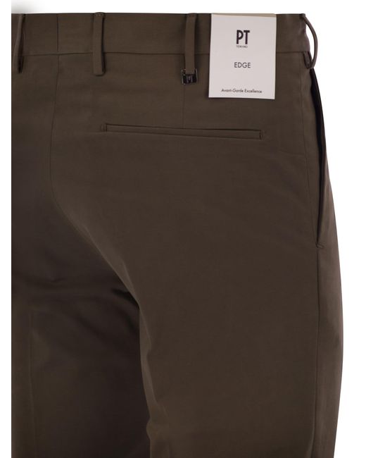 PT Torino Dieci Cotton Trousers in het Gray voor heren
