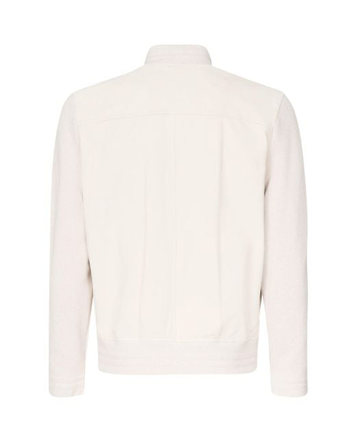 Veste de sable en daim à suède avec des poches Eleventy pour homme en coloris White