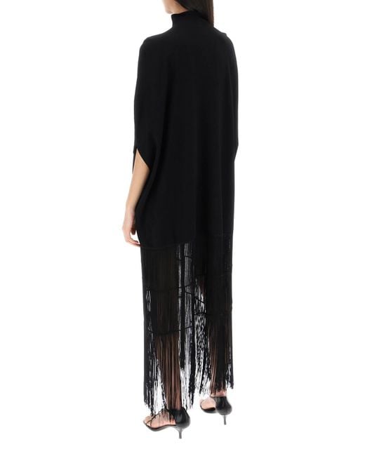 Khaite Black "Olson -Kleid mit gekräuselten FR