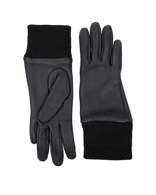 Burberry Black Leather Gloves