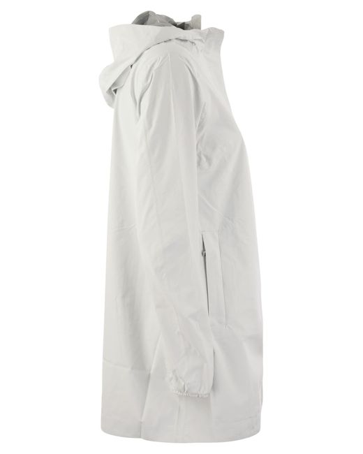 K-Way White Sophie Stretch Hooded Jacket