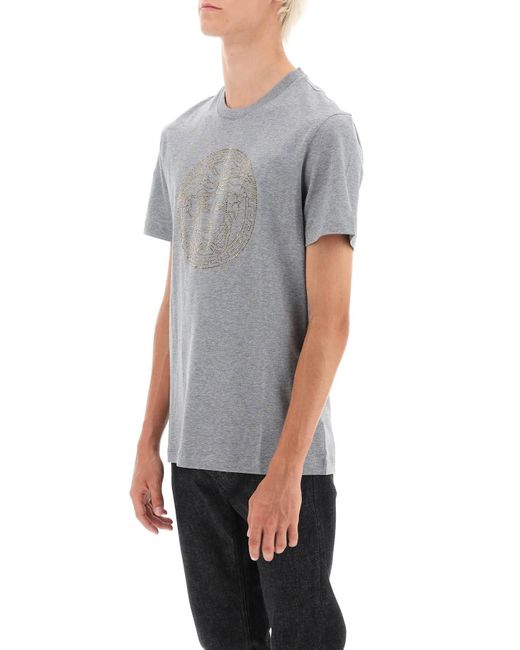 Strassstones Medusa T -Shirt Versace pour homme en coloris Gray