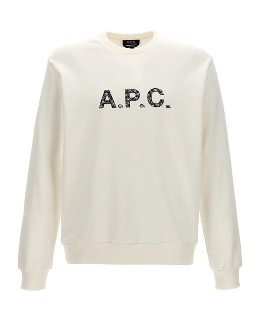A.P.C. 'timothy' Sweatshirt in het White voor heren