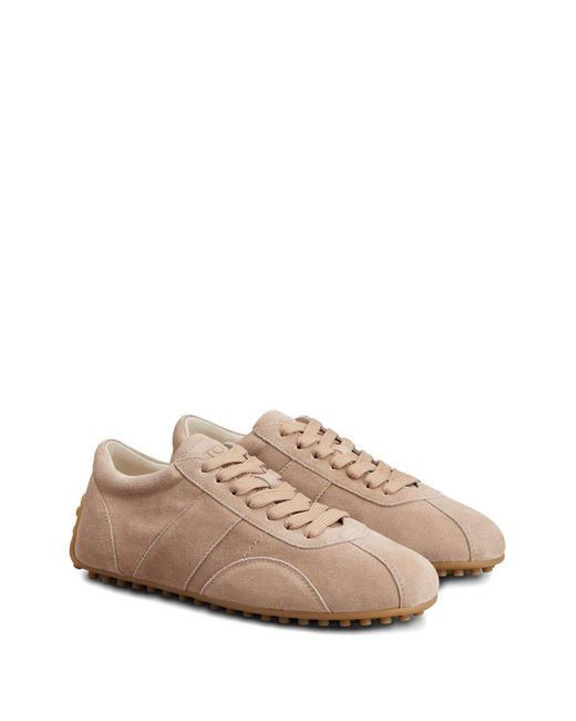 Tod's Pink Suede Leather Sneakers
