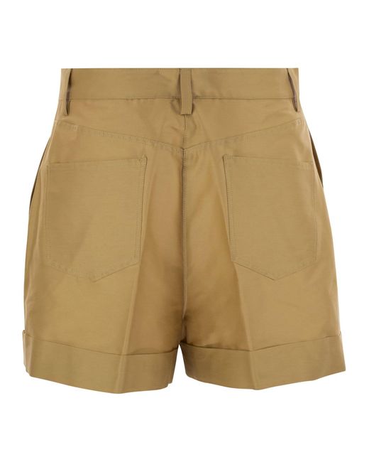 ボトムスその他 MVP WARDROBE Cotton and silk bermuda shorts MVP WARDROBE Cotton And Silk Bermuda Shorts in Natural | Lyst