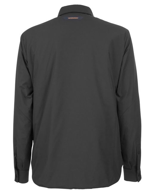 Sease Gate gepolsterte Bi -Stretch -Nylon -gepolsterte Hemdjacke in Black für Herren