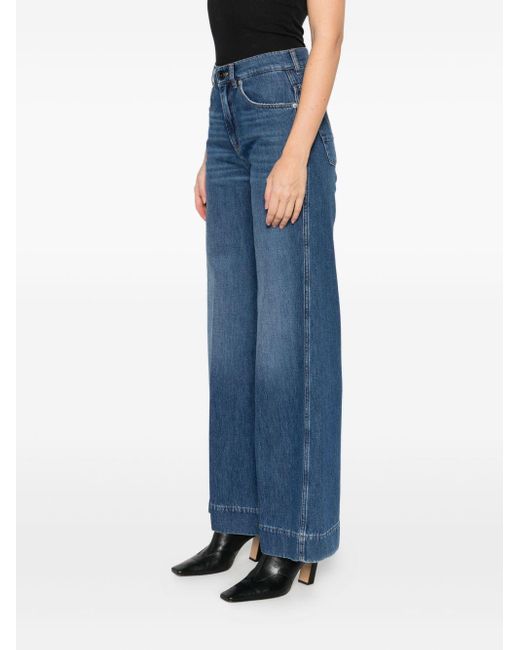 Semicouture Blue Hayley Wide-Leg Denim Jeans