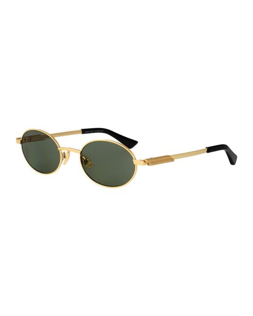 Bottega Veneta Green Metal Sunglasses