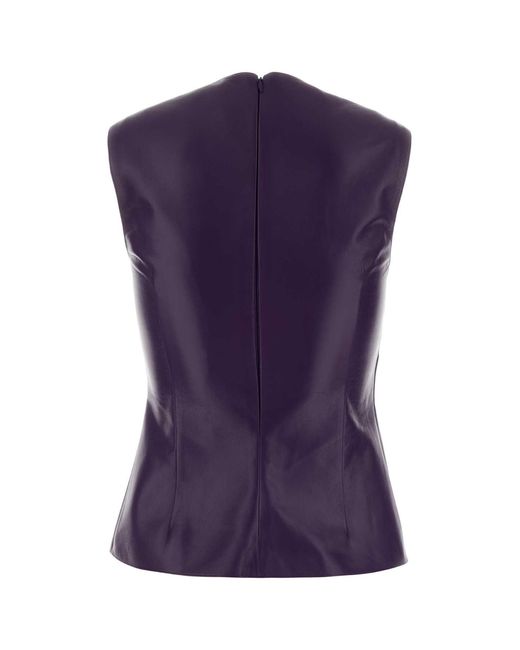 Miu Miu Purple Leather Top