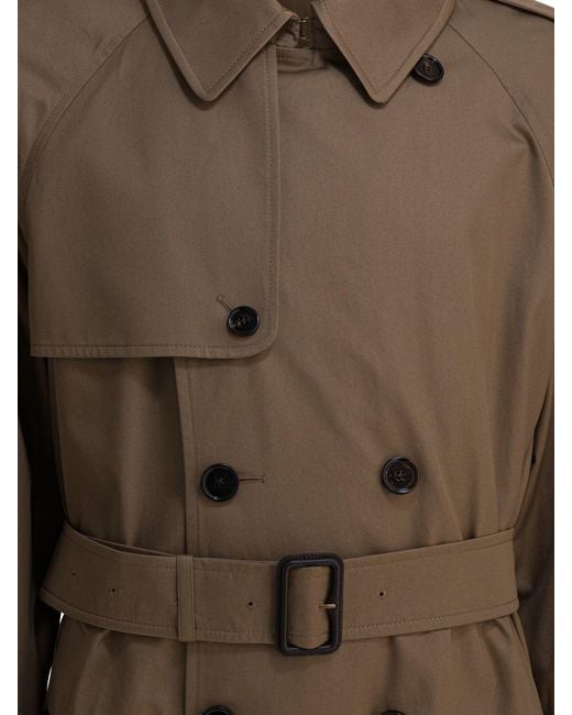 Gabardina larga de gabardina de Burberry de color Brown