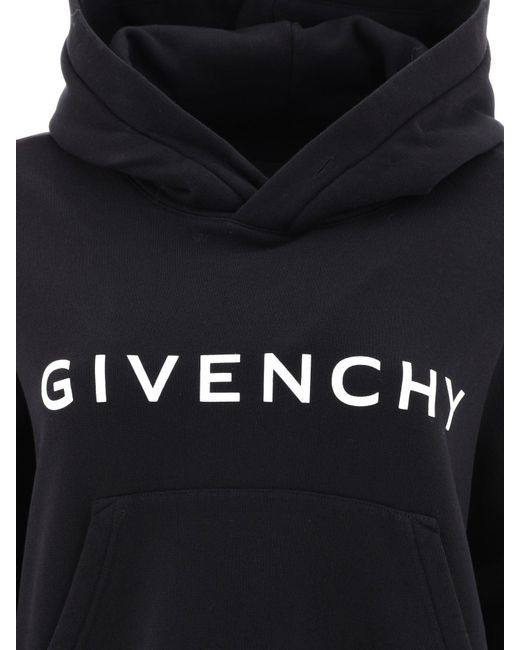 Givenchy Black "" Cropped Hoodie