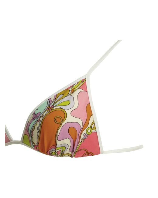 Emilio Pucci Natural "Orchidee" Bikini Top