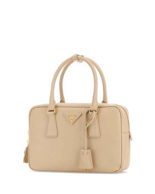 Prada Natural Sand Leather Handbag