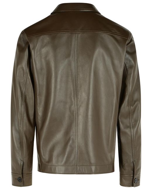 Tom Ford Tobacco Lear Jacket in het Green