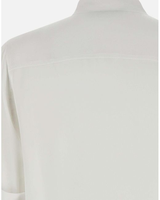 Liu Jo White Viscose Blouse Met Boog