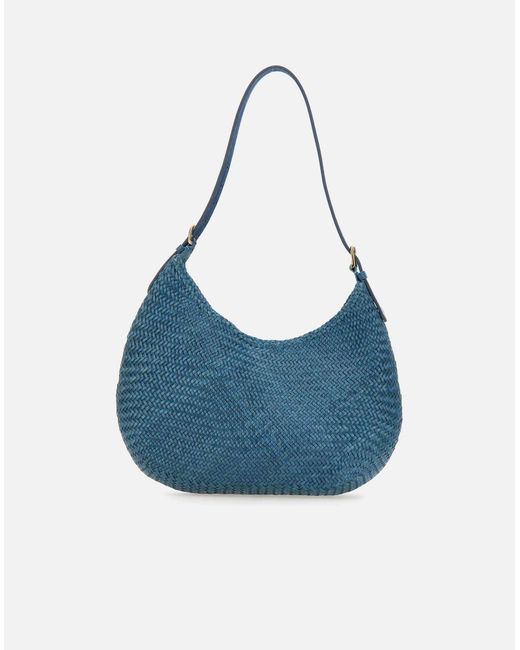 Dragon Diffusion Blue Mezza Luna Octanium Shoulder Bag