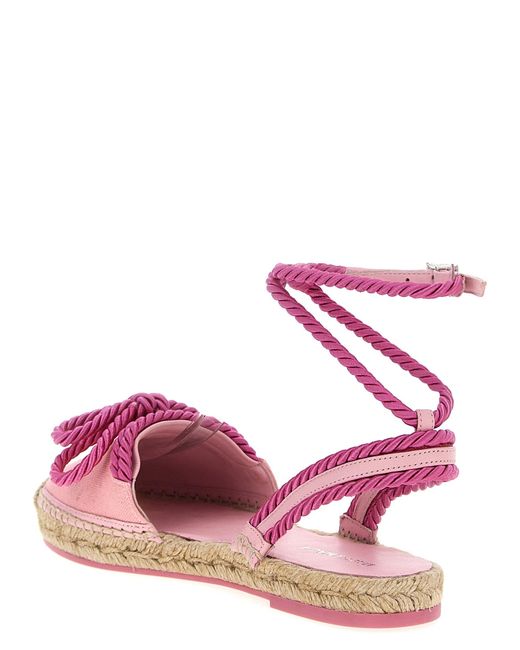 Mach & Mach 'Double Bow Pink Riviera' Espadrilles