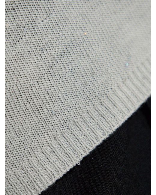 Fabiana Filippi Wool Crewneck Top in het White