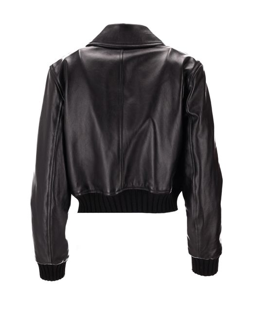LA ROSE Black Leather Jacket Nappa