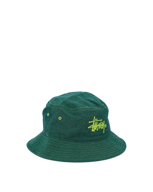 Stussy Green "Copyright" Bucket Hat for men