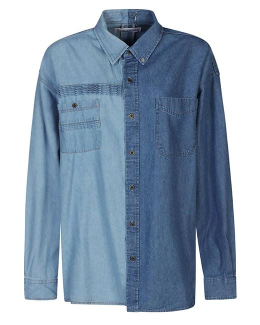 E.L.V. Denim Blue Contrast Shirt