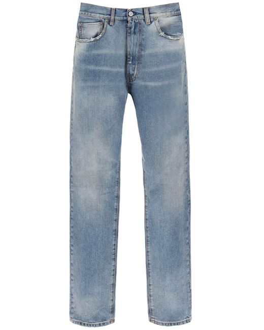 Lose Jeans mit geradem Schnitt Maison Margiela en coloris Blue