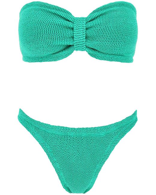 Hunza G Green Jean Bikini Set