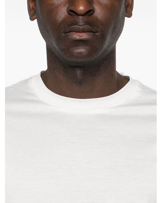 Emporio Armani White Cotton T-Shirt for men