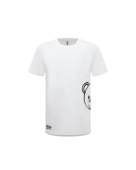 Moschino White Teddy Cotton T-shirt for men