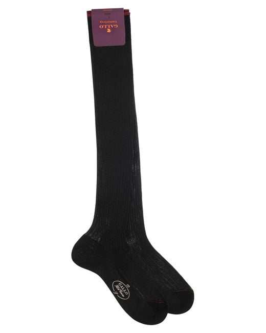 Gallo Black Long Cotton Socks