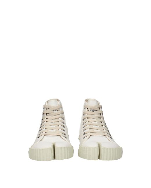 Maison Margiela White Sneakers Uomo Tessuto Bianco for men