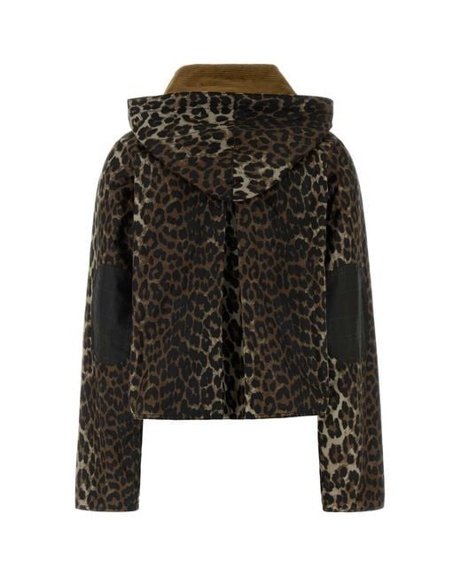 BARBOUR X GANNI Black Printed Cotton Jacket