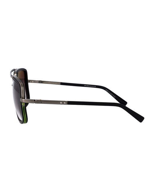 Dita Eyewear Black Aviator Sunglasses Drx 2030 E Blk Slv Blk Slv