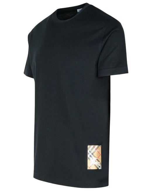 Burberry Black Cotton T-Shirt for men