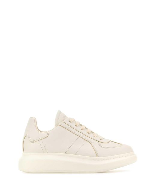 McQueen White Leather Sneakers for men