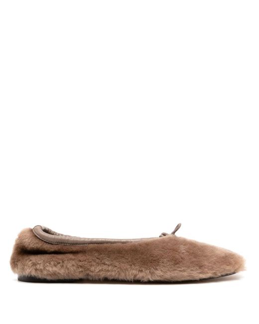 Hereu Brown Hieru Puntera Shearling Ballets