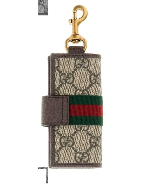 Gucci Multicolor Printed Canvas Keyring