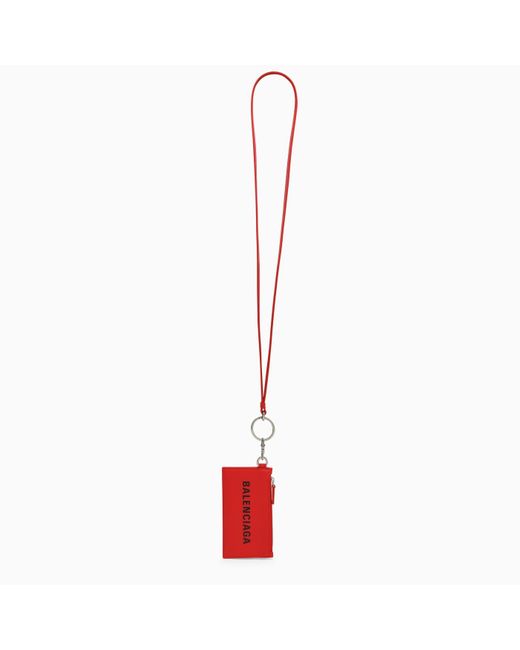Balenciaga Roter Kartenhalter mit Logodruck in Red für Herren