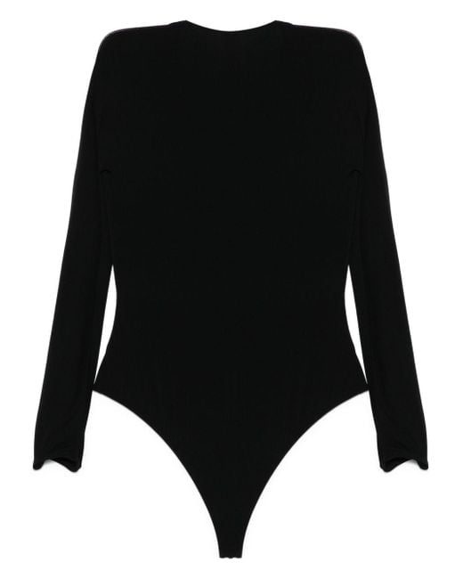 Wolford Black V-Necked Bodysuit