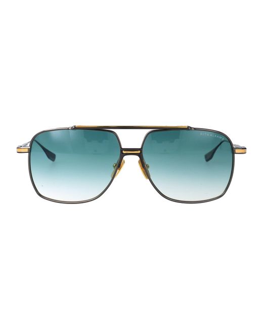 Dita Eyewear Blue Aviator Sunglasses Dts100 A 02 Blk Gld
