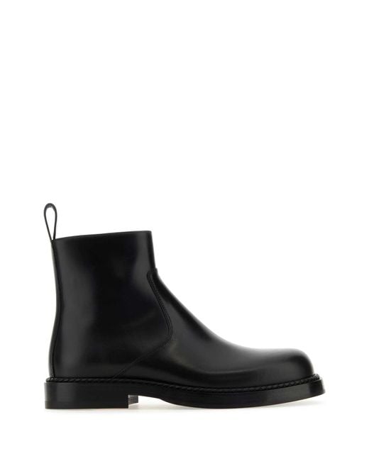 Bottega Veneta Black Leather Strut Ankle Boots for men