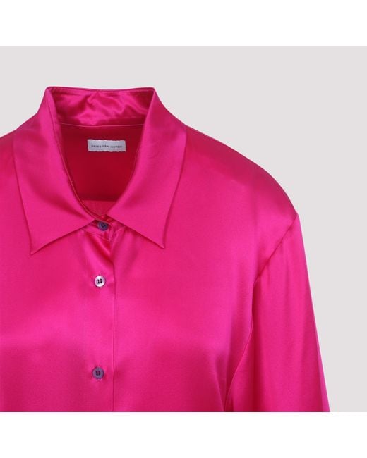 Dries Van Noten Schoon Overhemd in het Pink