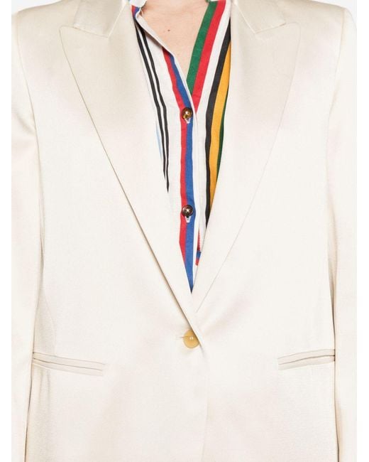 Forte_forte White Single-Breasted Blazer Jacket