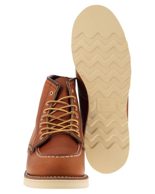 Red Wing Brown Classic Moc Leder Schnürstiefel